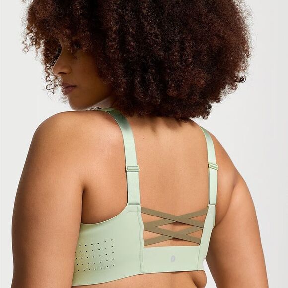 🔥Victoria's Secret Green Seamless Sports Bra Sz 34DDD New - Picture 2 of 5